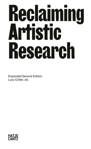 Cover image for 9783775756402 - Reclaiming Artistic Research: Expanded Second Edition