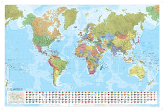 Supplemental image for 9783829767774 - World Political Marco Polo Wall Map with Flags
