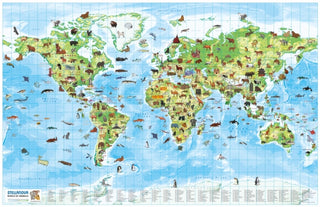 Supplemental image for 9783948300142 - Children's Wall Map: World of Animals