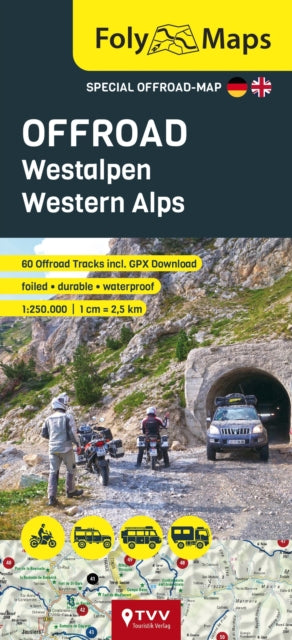 Cover image for 9783965990715 - FolyMaps OFFROAD Western Alps 1:250,000
