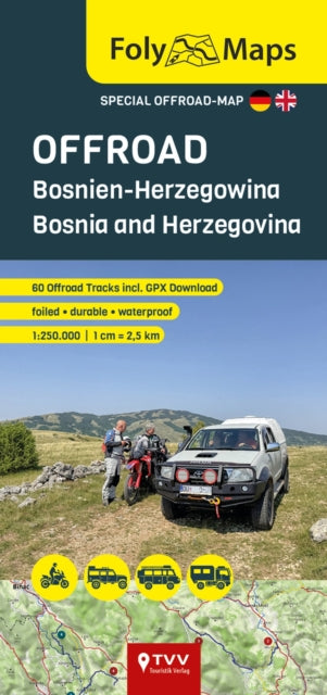 Cover image for 9783965990791 - FolyMaps OFFROAD Bosnia and Herzegovina 1:250 000