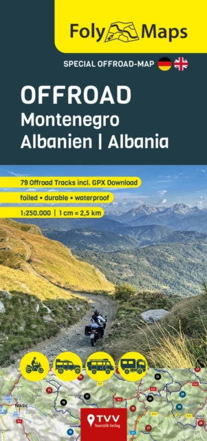 Cover image for 9783965990807 - FolyMaps OFFROAD Montenegro and Albania 1:250 000