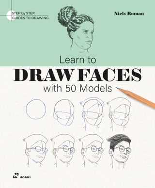 Cover image for 9788410650206 - Learn To Draw Faces With 50 Models