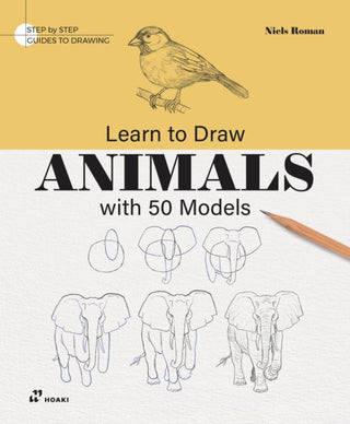 Cover image for 9788410650633 - Learn To Draw Animals With 50 Models