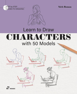 Cover image for 9788410650657 - Learn To Draw Characters With 50 Models