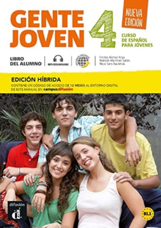 Cover image for 9788419236456 - Gente joven Nueva edicion 4 Ed. hibrida Libro del alumno + audio MP3. B1