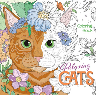 Cover image for 9788854421417 - Relaxing Cats Colouring Book