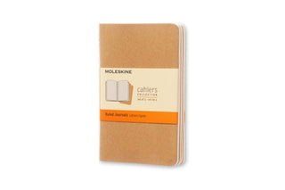 Cover image for 9788883704925 - Moleskine Ruled Cahier - Kraft Cover (3 Set)