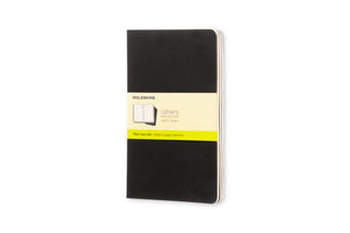 Cover image for 9788883704970 - Moleskine Plain Cahier L - Black Cover (3 Set)