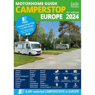 Cover image for 9789076080840 - Motorhome guide Camperstop Europe 2024 30 countries GPS