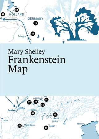 Cover image for 9789152721766 - Mary Shelley, Frankenstein Map