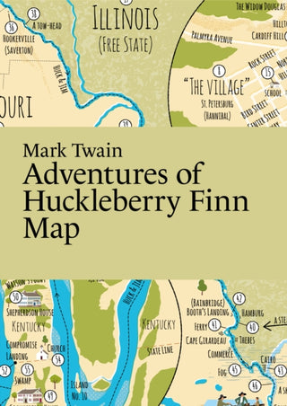 Cover image for 9789152770962 - Mark Twain, Adventures of Huckleberry Finn Map