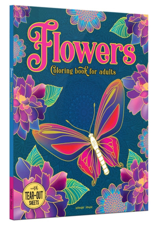 Cover image for 9789354404542 - Flowers Coloring Book for adults
