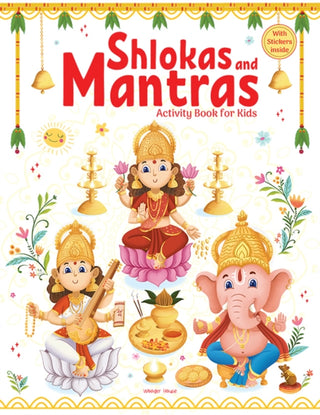 Cover image for 9789354405242 - Shlokas and Mantras - Activity Book For Kids - Illustrated Book With Engaging Activities and Sticker Sheets