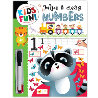 Cover image for 9789355414373 - Kids Fun! Reusable Wipe And Clean Book - Embark On An Exciting Journey Exploring Numbers And Enhance Early Learning Skills Through Playful Interaction