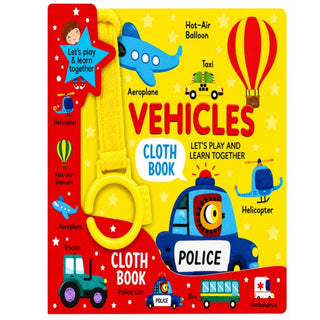 Cover image for 9789355414892 - Vehicles Cloth Book For Early Learning And Interactive Education For Kids