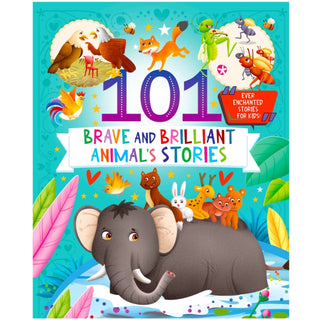 Cover image for 9789355415639 - Hellofriend Books 101 Brave And Brilliant Animals Stories (Ever Enchanted Stories For Kids)