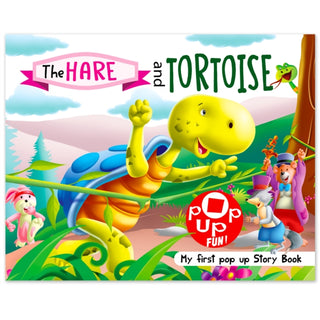 Cover image for 9789355416490 - Pop Up Fun! My First Pop Up Story Book: Hare And The Tortois - Pop Up Stories For Kids