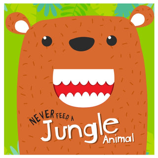 Cover image for 9789355416513 - Never Feed A Jungle Animal: Interactive Board Book With Felt For Kids