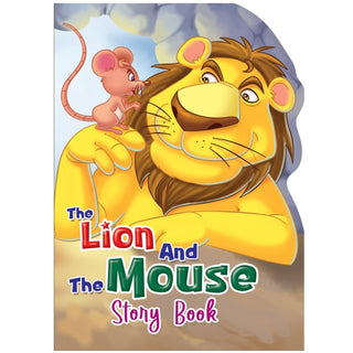 Cover image for 9789355416667 - My Shaped Story Book: The Lion And The Mouse - Shaped Story Board Book For Kids