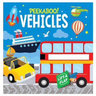 Cover image for 9789355418128 - Peekaboo! Vehicles: Lift A Flap Board Book For Kids