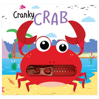 Cover image for 9789355418180 - Zip It Up: Cranky Crab - Story Board Book With Zip