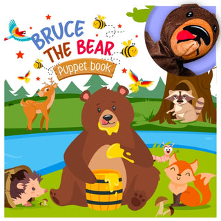 Cover image for 9789355418722 - Finger Puppet Board Book: Bruce The Bear- Story Board Book With Finger Puppet For Children