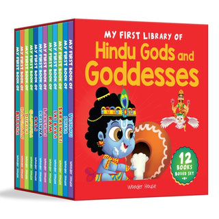 Cover image for 9789358562613 - My first little stories of Gods and goddesses Boxed set of 12 books