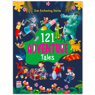 Cover image for 9789365151978 - 121 Adventure Tales - Illustrated Story Books For Kids And Childrens - Bedtime Traditional Short Stories With Colourful Pictures In English