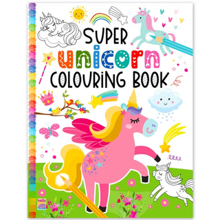 Cover image for 9789365158717 - Super Unicorn Colouring Book