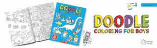 Cover image for 9789389432688 - Doodle Coloring For Kids - Blue Edition