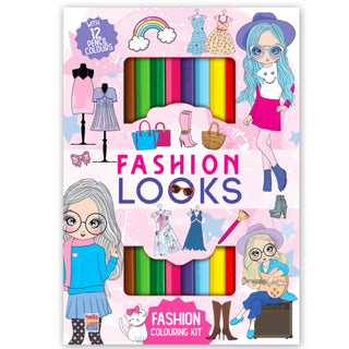 Cover image for 9789391222000 - Fashion Looks - Colouring Kit