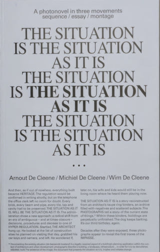 Cover image for 9789493146983 - The Situation As It Is