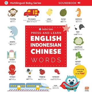 Cover image for 9789815113587 - Press-and-learn English Indonesian Chinese Words Sound Book