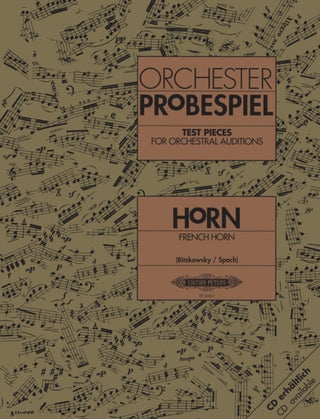 Cover image for 9790014069919 - Test Pieces for Orchestral Auditions: French Horn