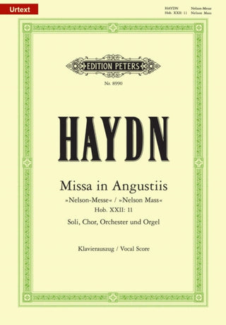 Cover image for 9790014105099 - Missa in Angustiis Hob. XXII:11 Nelson Mass
