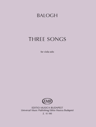 Supplemental image for 9790080151907 - Three Songs for Solo Viola