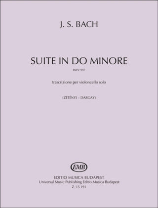 Cover image for 9790080151914 - Suite in do minore trascrizione per violoncello solo