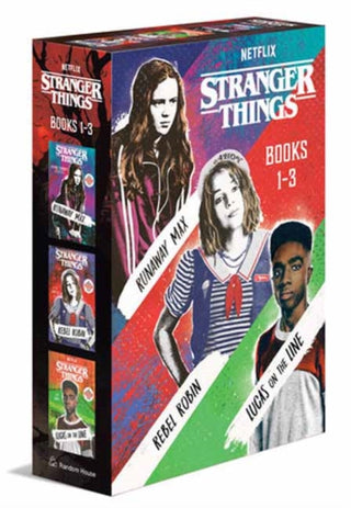Cover image for 9798217025992 - Stranger Things Boxed Set, Books 1-3: Runaway Max, Rebel Robin, and Lucas on the Line