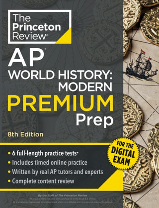 Cover image for 9798217125210 - Princeton Review AP World History: Modern Premium Prep, 8th Edition