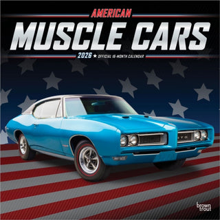 Cover image for 9798330701322 - American Muscle Cars 2026 Square Flap Foil Calendar