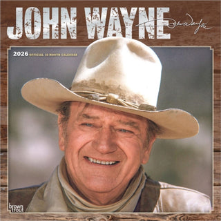 Cover image for 9798330701810 - John Wayne 2026 Square Flap Foil Calendar