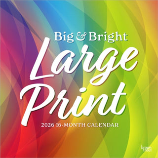 Cover image for 9798330702459 - Big & Bright Large Print 2026 Square Flap Matte Calendar
