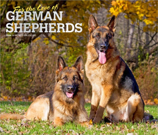 Cover image for 9798330703395 - German Shepherds, For the Love of 2026 Deluxe Flap Foil Calendar
