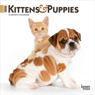 Cover image for 9798330704095 - Kittens & Puppies 2026 Mini 7x7 Calendar