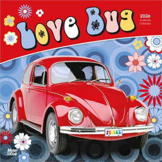 Cover image for 9798330704415 - Love Bug 2026 Square Flap Motor Club Calendar