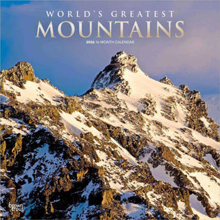 Cover image for 9798330704729 - Mountains, World's Greatest 2026 Square Flap Foil Calendar