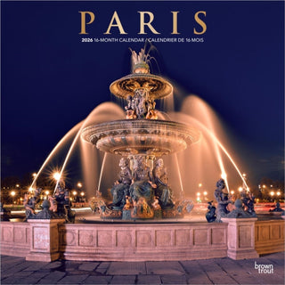 Cover image for 9798330705085 - Paris 2026 Square Flap English French Foil Calendar