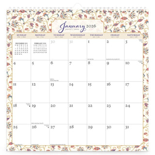 Cover image for 9798330706044 - Tuscan Delights 2026 Square Wire-O Calendar
