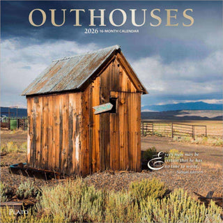 Cover image for 9798330706648 - Outhouses 2026 Square Plato Foil Calendar